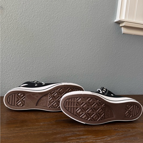 Converse All Star Black and White High-Tops - Picture 2 of 5